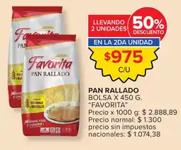 Carrefour Favorita pan rallado bolsa oferta