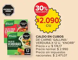 Carrefour Knorr verdura caldo en cubos de carne/ gallina/ verdura oferta
