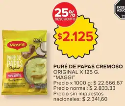 Carrefour Maggi puré de papas cremoso original oferta