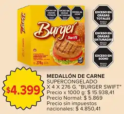 Carrefour Burger swift medallón de carne supercongelado oferta