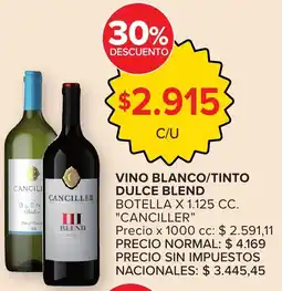 Carrefour Canciller vino blanco/tinto dulce blend botella oferta