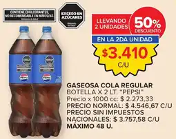 Carrefour Pepsi gaseosa cola regular botella oferta