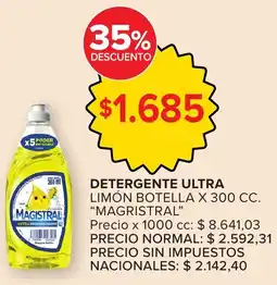 Carrefour Magristral detergente ultra limón botella oferta