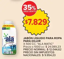 Carrefour Ala matic jabón líquido para ropa para diluir oferta