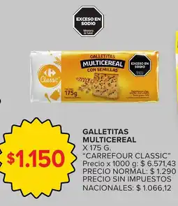 Carrefour Carrefour classic galletitas multicereal oferta