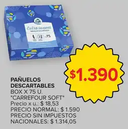 Carrefour Carrefour soft pañuelos descartables box oferta