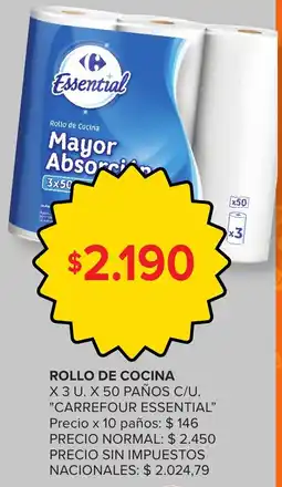Carrefour Carrefour essential rollo de cocina oferta