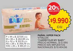 Carrefour Carrefour my baby pañal hiper pack v/talles oferta