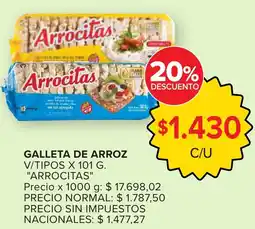 Carrefour Arrocitas galleta de arroz v/tipos oferta