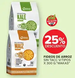 Carrefour Wakas fideos de arroz sin tacc v/tipos oferta