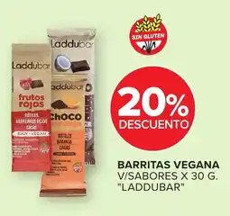 Carrefour Laddubar barritas vegana v/sabores oferta