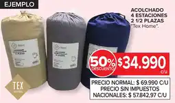 Carrefour Tex home acolchado cuatro estaciones 4 estaciones oferta