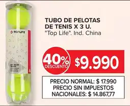 Carrefour Top life tubo de pelotas de tenis oferta