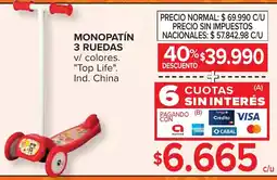 Carrefour Top life monopatín 3 ruedas v/ colores oferta