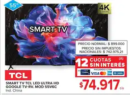 Carrefour Tcl smart tv 55" led ultra oferta