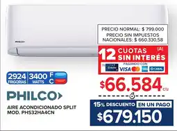 Carrefour Philco aire acondicionado split oferta