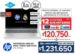 Carrefour Hp notebook amd r5 oferta
