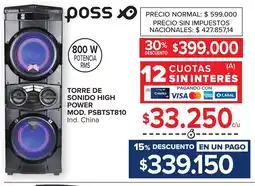Carrefour Poss torre de sonido high power oferta