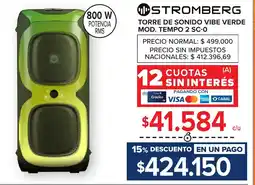 Carrefour Stromberg torre de sonido vibe verde oferta