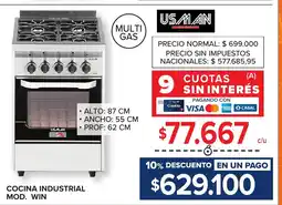 Carrefour Usman cocina industrial oferta