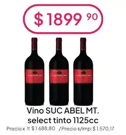Hergo Suc abel mt. vino select tinto oferta