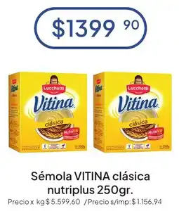 Hergo Lucchetti sémola vitina clásica nutriplus oferta