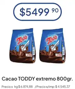Hergo Toddy cacao extremo oferta
