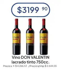 Hergo Don valentin vino lacrado tinto oferta