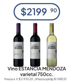 Hergo Estancia mendoza vino varietal oferta