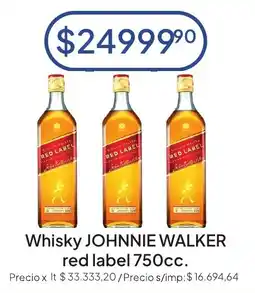 Hergo Johnnie walker whisky red label oferta