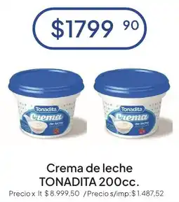 Hergo Tonadita crema de leche oferta