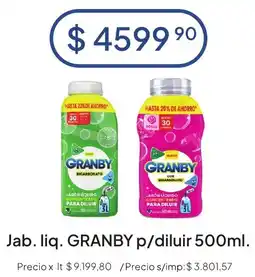 Hergo Granby jabon liquido concentrado para diluir oferta