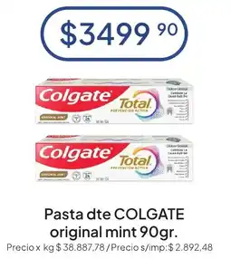 Hergo Colgate pasta dte original mint oferta