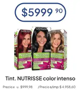 Hergo Garnier tint. nutrisse color intenso oferta