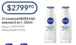 Hergo Nivea cr corporal hidr. express 5 en 1 oferta