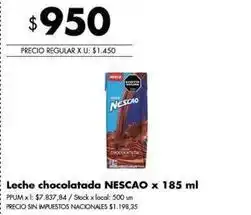 Disco Leche chocolatada oferta