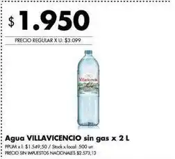 Disco Villavicencio - agua sin gas oferta
