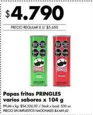 Disco Pringles - papas fritas oferta