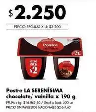 Disco La serenísima - postre chocolate/ vainilla oferta