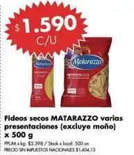 Disco Matarazzo fideos secos oferta