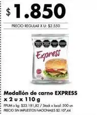 Disco Express - medallón de carne oferta