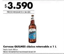 Disco Quilmes cerveza clásica retornable oferta