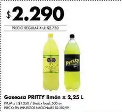 Disco Pritty gaseosa limón oferta