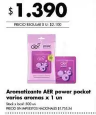 Disco Aer aromatizante power pocket varios aromas oferta