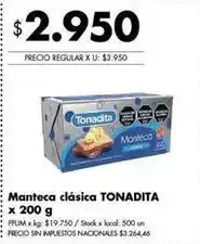 Disco Tonadita manteca clásica oferta