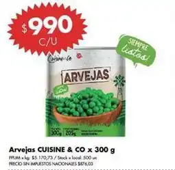 Disco Cuisine - arvejas oferta