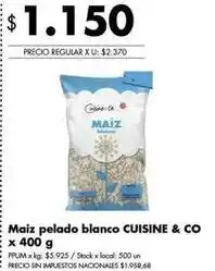 Disco Cuisine & Co maiz pelado blanco oferta