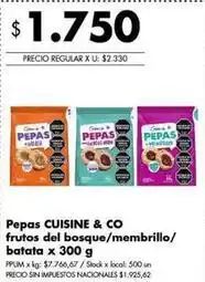 Disco Cuisine & Co pepas frutos del bosque/membrillo/batata oferta