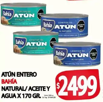 Supermercados Mariano Max Bahía atún entero natural/aceite y agua oferta