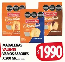 Supermercados Mariano Max Valente madalenas varios sabores oferta